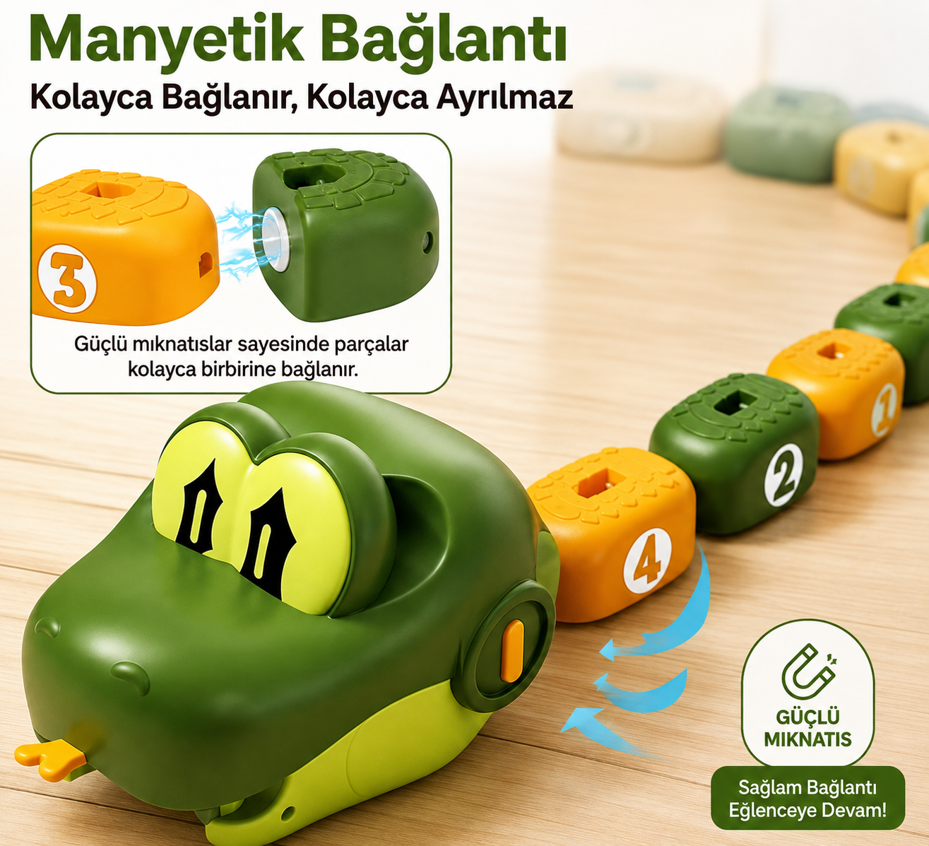 ZiggZagg™ | Uzaktan Kumandalı Modüler Hareketli Timsah