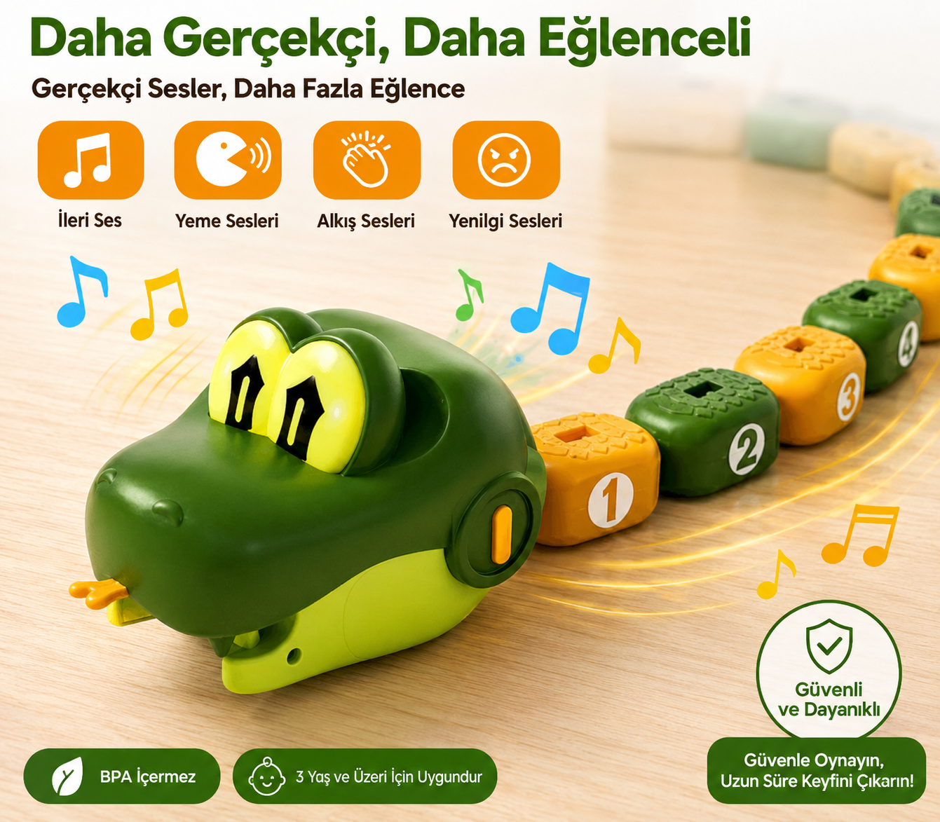 ZiggZagg™ | Uzaktan Kumandalı Modüler Hareketli Timsah